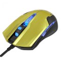 Mysz przewodowa USB, E-blue Auroza G, zielona, optyczna, 3000DPI