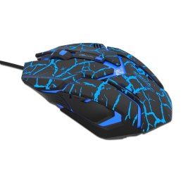 Mysz przewodowa USB, E-blue Auroza Gaming, czarna, optyczna, 4000DPI