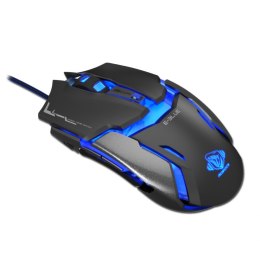 Mysz przewodowa USB, E-blue Auroza Type IM, czarna, optyczna, 4000DPI
