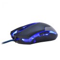 Mysz przewodowa USB, E-blue Cobra EMS653, czarna, optyczna, 3000DPI