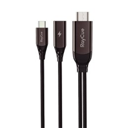 Kabel USB-C do HDMI 2.1 4k30Hz RayCue, 2m (czarny)