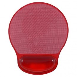 Podkładka pod mysz, ergonomiczna żelowa, czerwona, Logo