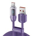 Kabel USB do USB-C Toocki TXCTYX05-P, 1m, FC 66W (fioletowy)