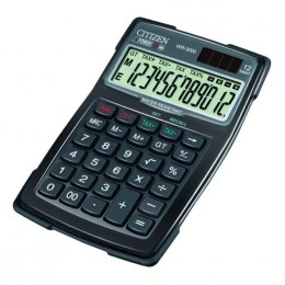Citizen Kalkulator WR3000, czarna, biurkowy z obliczaniem VAT, 12 miejsc, wodoodporny, odporny na kurz i piasek