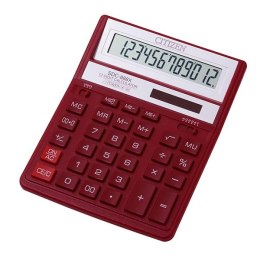 Citizen Kalkulator SDC888XRD, czerwona, biurkowy, 12 miejsc
