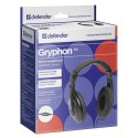 Defender Gryphon 751, słuchawki, regulacja głośności, czarna, zamykane, 3.5 mm jack