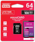 Karta pamięci Goodram microSD 64GB CL10 UHS I + adapter
