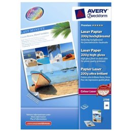 Avery Zweckform Laser Papier Premium, 2798, foto papier, wysoki połysk, biały, A4, 200 g/m2, 100 szt., laser