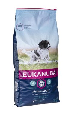 EUKANUBA Active Adult Medium Breed z kurczakiem - sucha karma dla psów średnich ras - 15kg