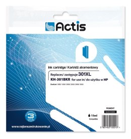 Actis KH-301BKR Tusz (zamiennik HP 301XL CH563EE; Standard; 20 ml; czarny)