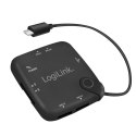 LogiLink Hub USB 2.0, 3 porty, z czytnikiem kart, OTG, Micro-USB, Android