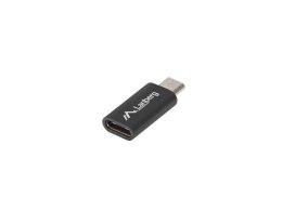ADAPTER USB-C(F) 2.0->USB MICRO(M) CZARNY LANBERG